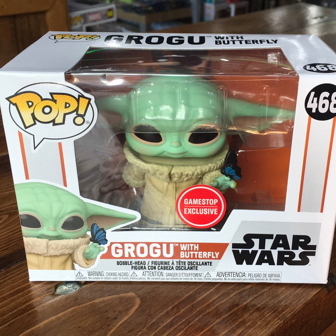 Star Wars - Grogu with Butterfly #468 - Exclusive Funko Pop! Vinyl Figure