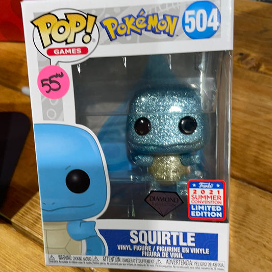 Pokémon Squirtle Diamond exclusive Funko Pop! Vinyl figure video game