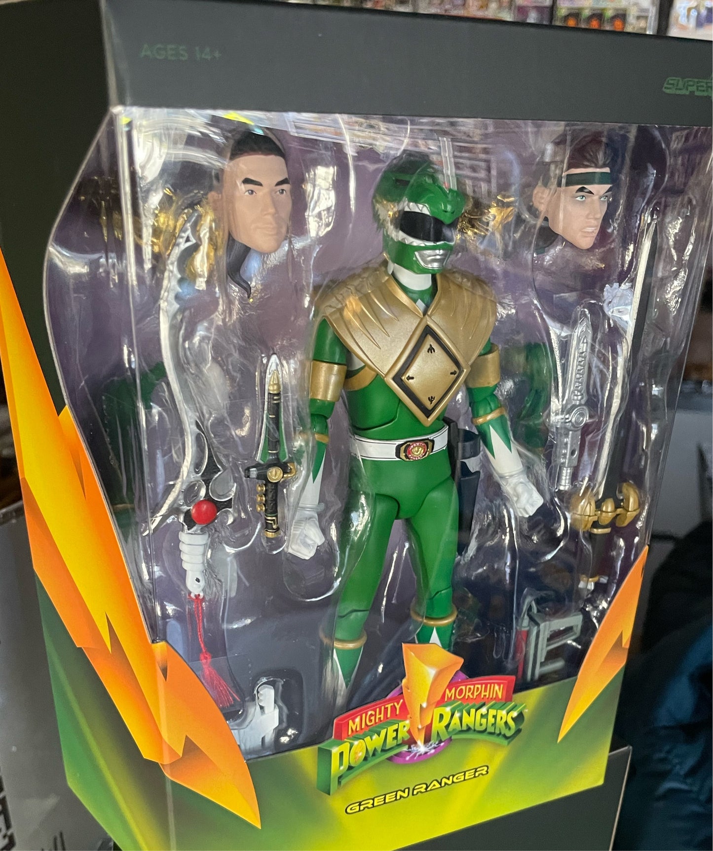 Super 7 MMPR Green Ranger new Ultimates Super7