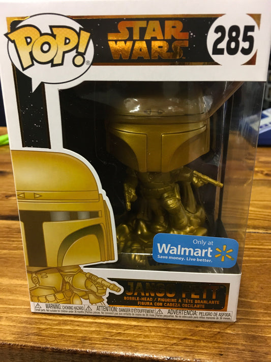 Star Wars Jango Fett #285 Walmart gold exclusive Funko Pop! Vinyl action figure