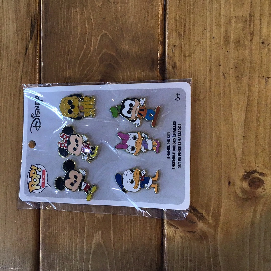 Disney Mickey & friends 6pc. Funko Pop! Enamel Pin Set