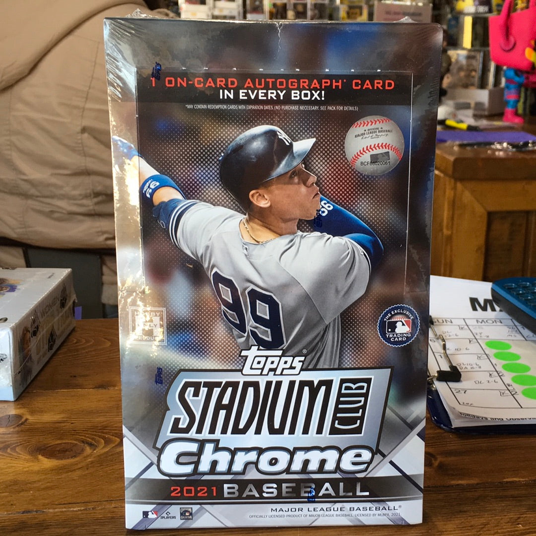 2021 Topps Stadium Club Baseball Chrome Hobby Box- Trading Card