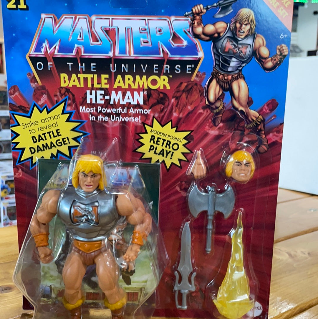 MOTU Masters of the Universe - battle damage He-Man Mattel retro Action Figure