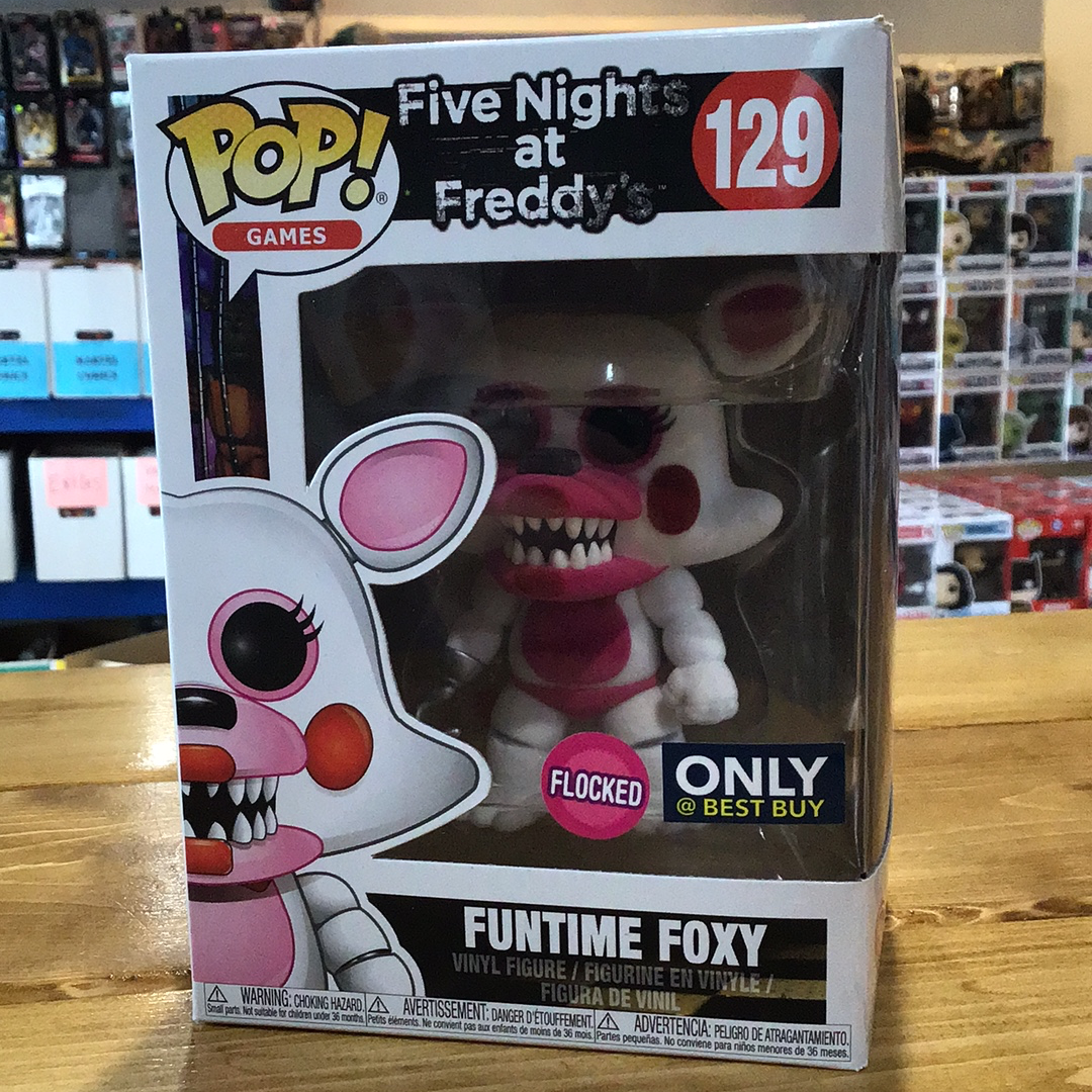 Five nights at Freddy's Funtime Foxy 129 Flocked *As-Is* Funko Pop! Vinyl figure (video games)