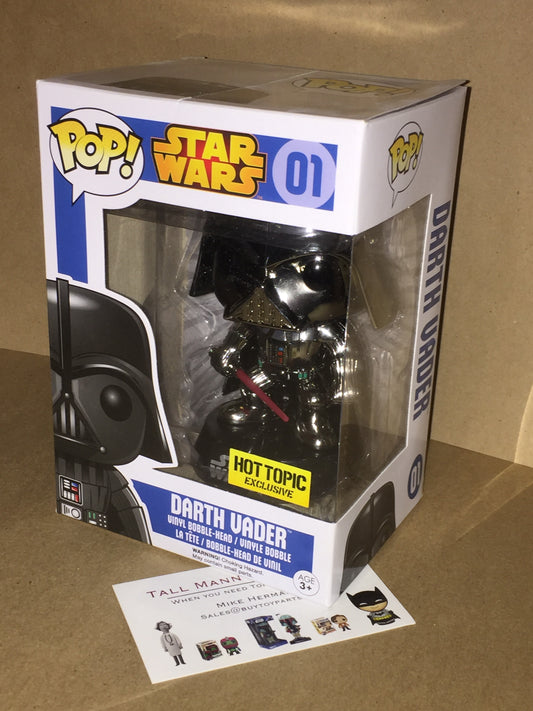 Star Wars - Darth Vader #01 (Chrome) - Exclusive Funko Pop! Vinyl Figure (RETIRED)