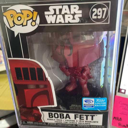 Star Wars - Boba Fett #297 (Red Futura Wondercon Exclusive) - Funko Pop! Vinyl Figure