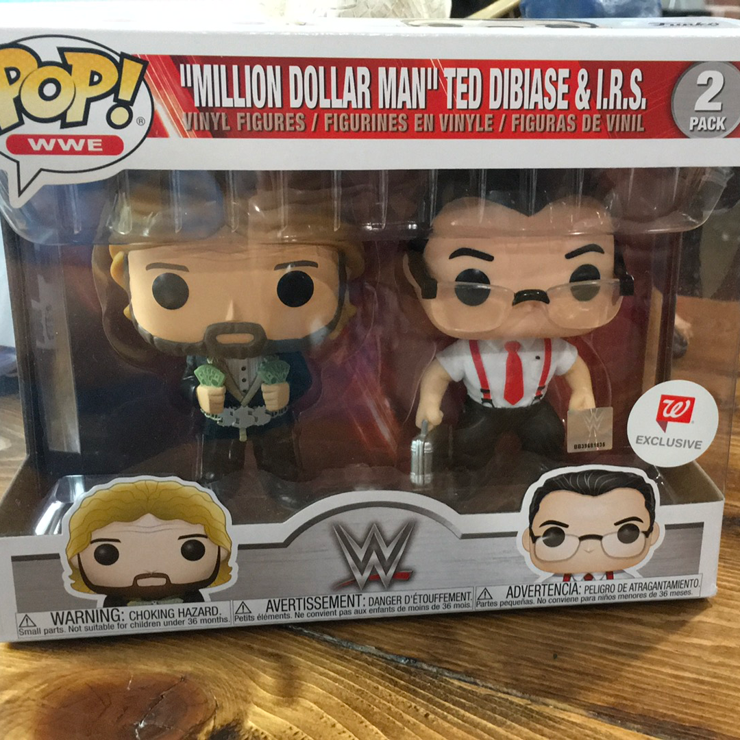 WWE Ted Dibiase Million Dollar Man and IRS Walgreens Exclusive FUNKO Pop! Vinyl figure 2020