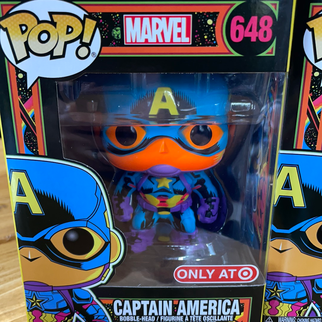Captain America black light exclusive Funko Pop! Vinyl Figure marvel