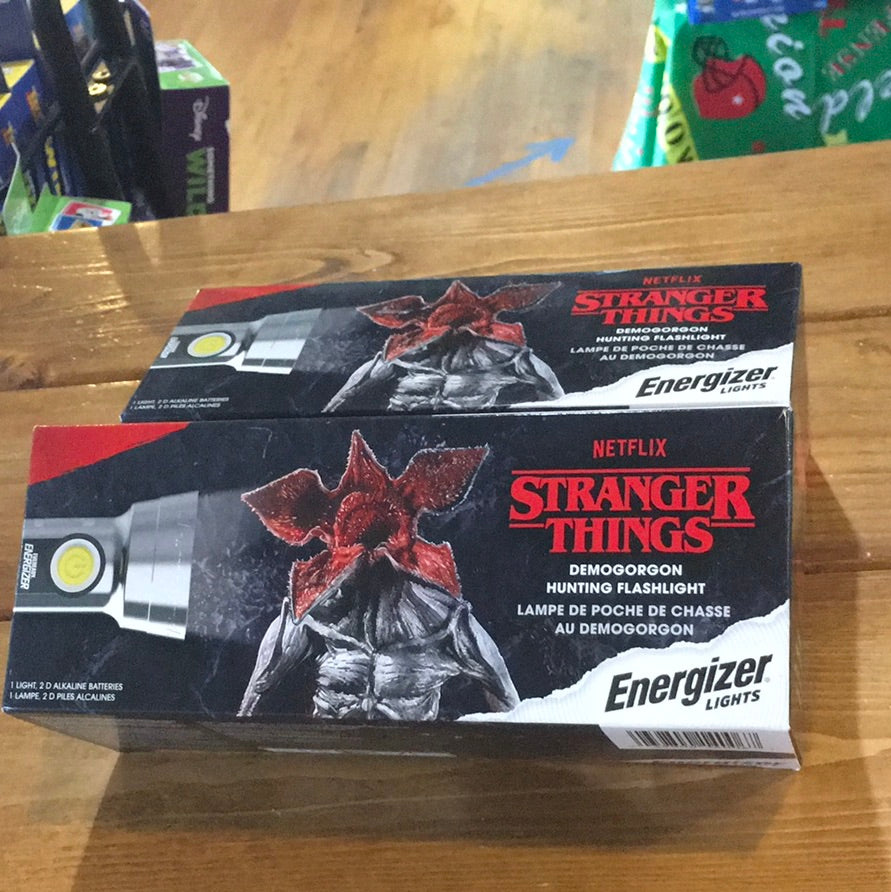 Stranger Things demogorgon hunting flashlight energizer