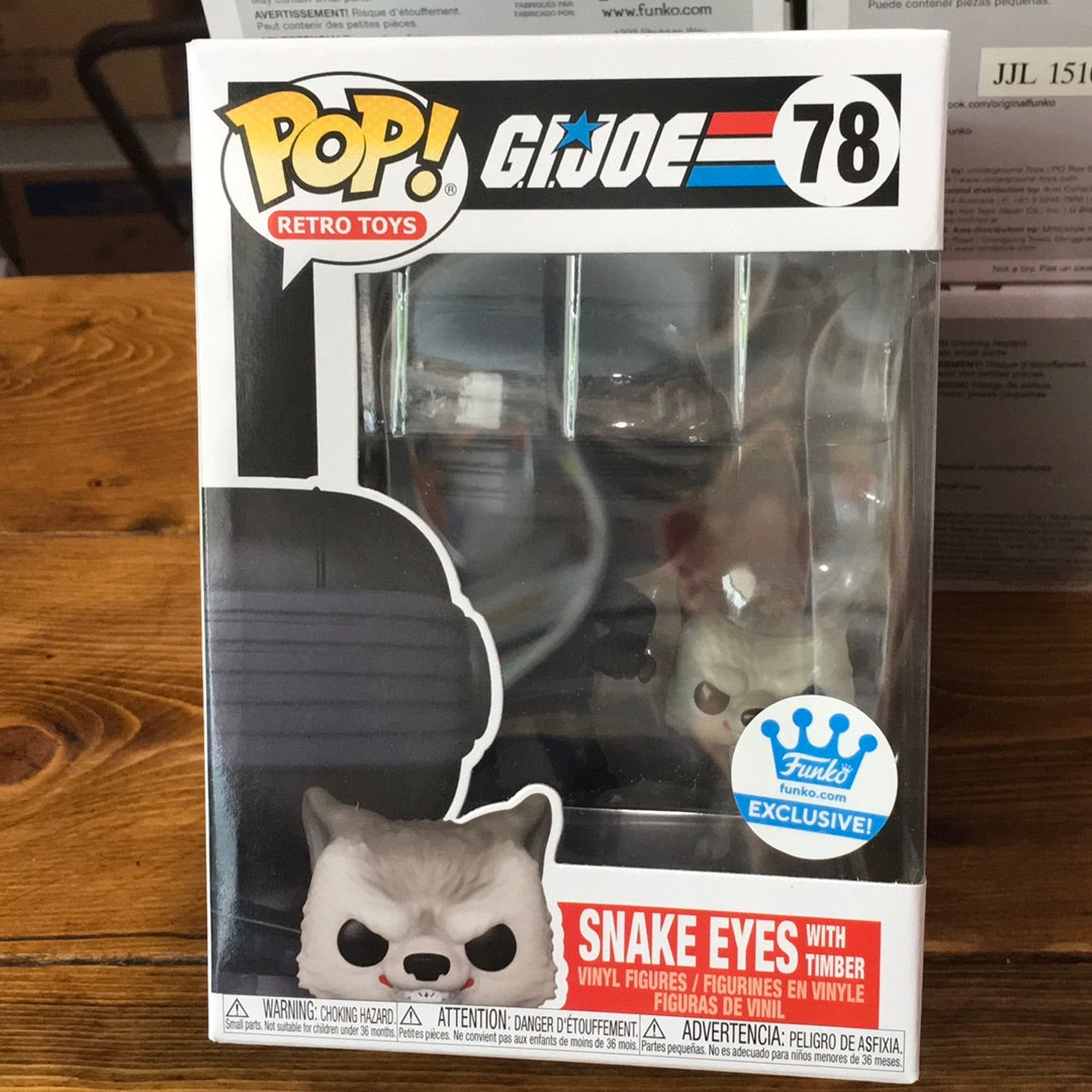Gijoe Snake Eyes with Timber 78 exclusive Funko Pop! Vinyl figure