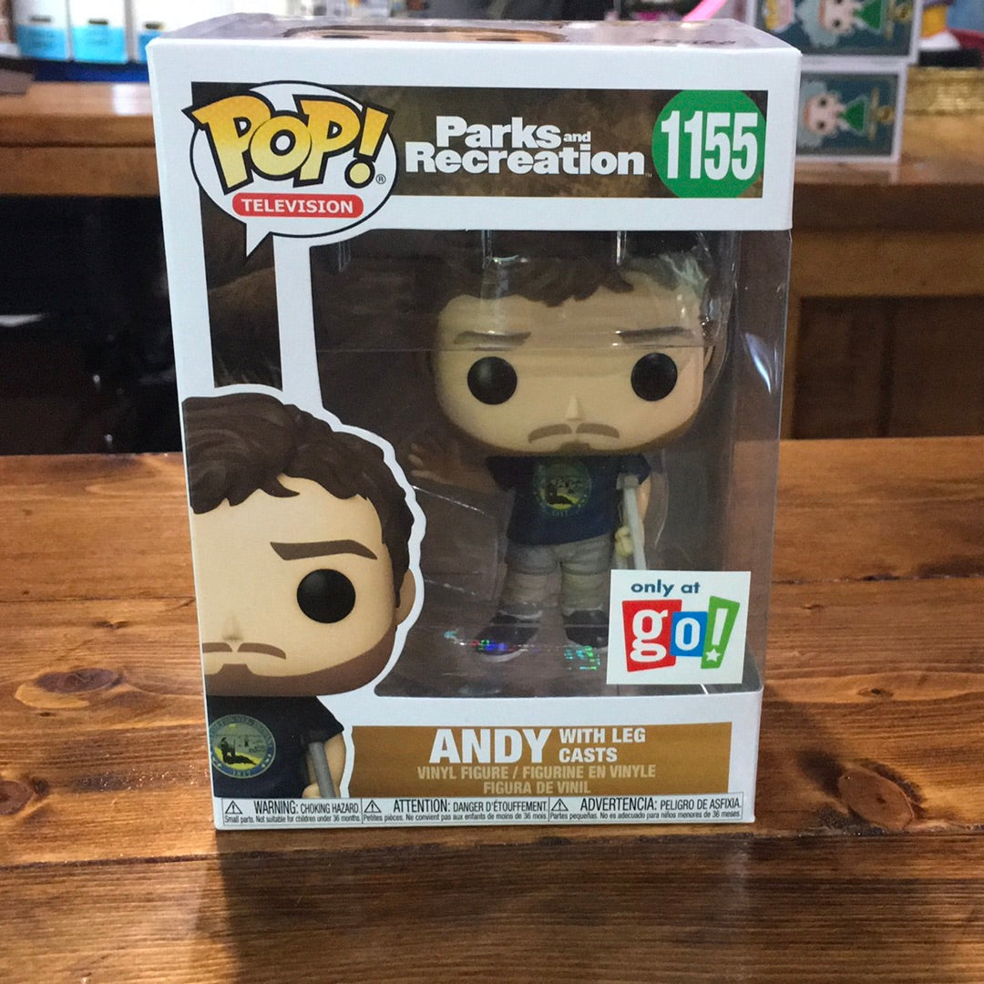 Parks and Recreation Andy With Leg Casts Exclusive Funko Pop! Vinyl figure Television
