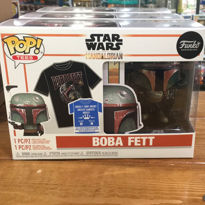 Funko Pop! and Tee - Star Wars: Mandalorian - Boba Fett Set