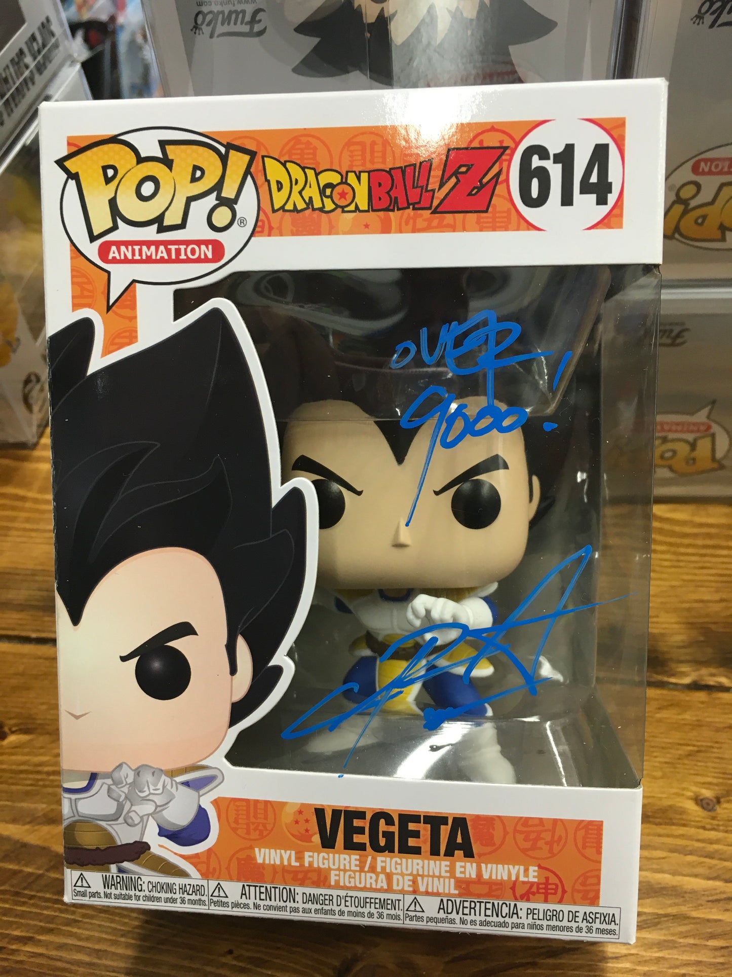 SIGNED CHRIS SABAT Vegeta Funko Pop! Vinyl figure CHX