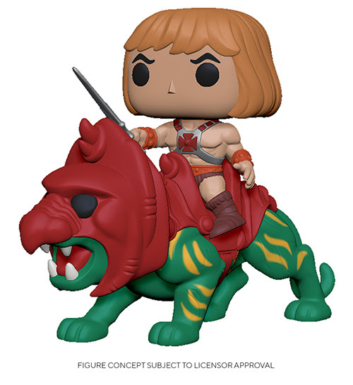 MOTU Battlecat & He Man Figure Funko Pop! Vinyl cartoon